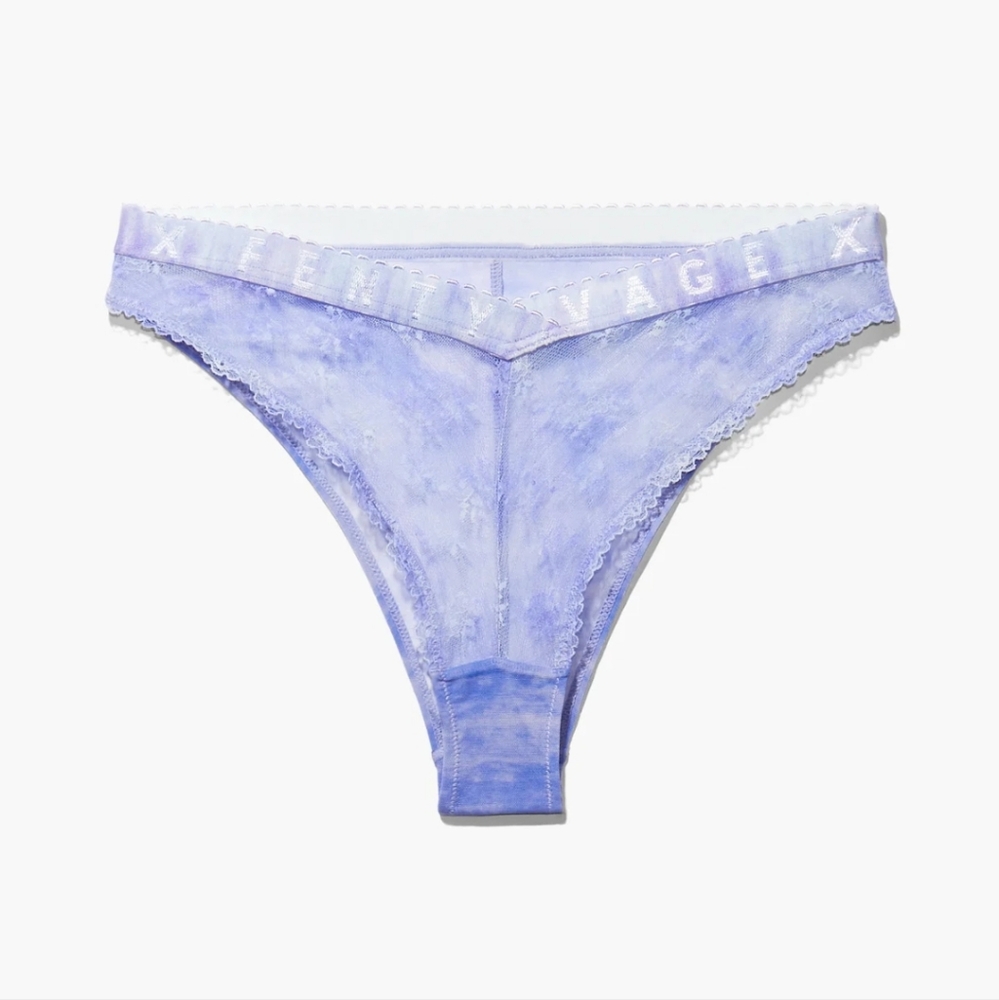 Savage x Fenty Tie Dye Lace Brazilian Panties- Purple Tie Dye- 3X